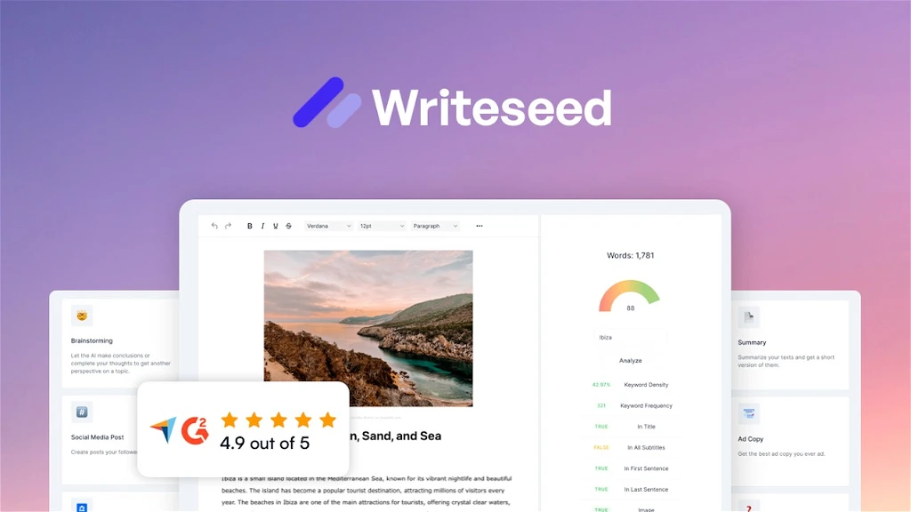 Writeseed – AI Content Writer: The Most Complete AI Content Writer on the Market